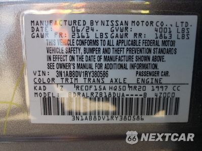 Zdjęcie 12 z 13 samochodu: 2024 NISSAN SENTRA SR VIN:3N1AB8DV1RY380586 - miniatura