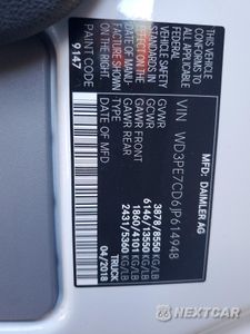 Zdjęcie 13 z 13 samochodu: 2018 MERCEDES-BENZ SPRINTER 2500 VIN:WD3PE7CD6JP614948 - miniatura