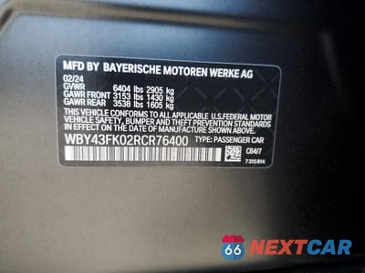 Zdjęcie 12 z 14 samochodu: 2024 BMW I5 M60 VIN:WBY43FK02RCR76400 - miniatura