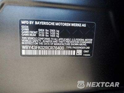 Zdjęcie 12 z 14 samochodu: 2024 BMW I5 M60 VIN:WBY43FK02RCR76400 - miniatura