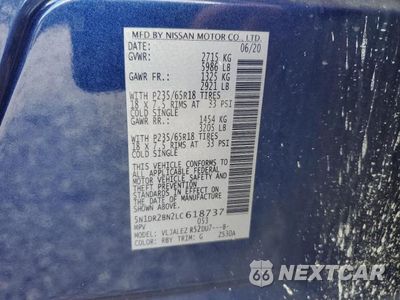 Zdjęcie 13 z 13 samochodu: 2020 NISSAN PATHFINDER SV VIN:5N1DR2BN2LC618737 - miniatura