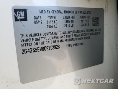 Zdjęcie 13 z 15 samochodu: 2012 BUICK REGAL PREMIUM VIN:2G4GS5EV8C9203928 - miniatura