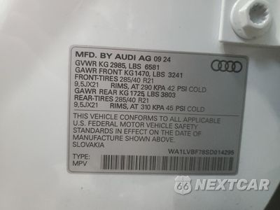 Zdjęcie 13 z 14 samochodu: 2025 AUDI Q7 PREMIUM PLUS VIN:WA1LVBF78SD014295 - miniatura