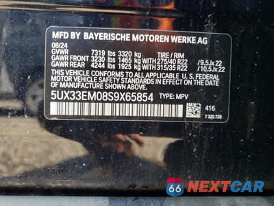 Zdjęcie 13 z 13 samochodu: 2025 BMW X7 M60I VIN:5UX33EM08S9X65854 - miniatura