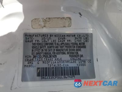 Zdjęcie 13 z 13 samochodu: 2016 NISSAN VERSA NOTE SV VIN:3N1CE2CP5GL367429 - miniatura
