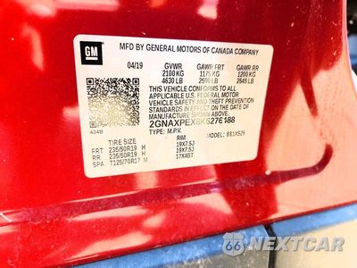 Zdjęcie 13 z 13 samochodu: 2019 CHEVROLET EQUINOX PREMIER VIN:2GNAXPEX8K6276488 - miniatura
