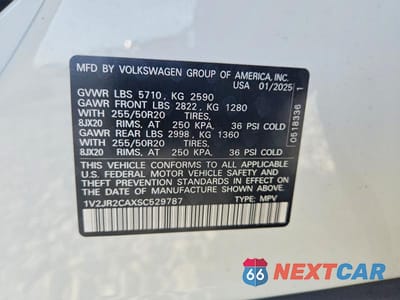 Zdjęcie 13 z 13 samochodu: 2025 VOLKSWAGEN ATLAS SE VIN:1V2JR2CAXSC529787 - miniatura