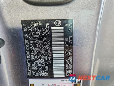 Zdjęcie 12 z 12 samochodu: 2012 LEXUS IS 250C BASE VIN:JTHFF2C2XC2522420 - miniatura