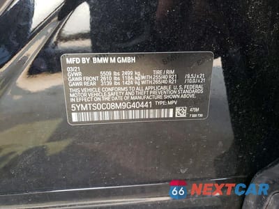 Zdjęcie 13 z 13 samochodu: 2021 BMW X3 M COMPETITION VIN:5YMTS0C08M9G40441 - miniatura