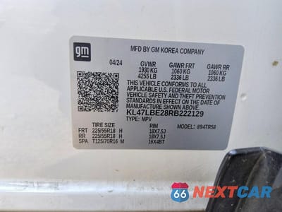 Piąte zdjęcie samochodu w środku: 2024 BUICK ENVISTA SPORT TOURING VIN:KL47LBE28RB222129 - miniatura