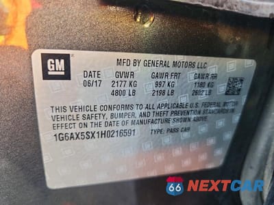 Zdjęcie 12 z 12 samochodu: 2017 CADILLAC CTS LUXURY VIN:1G6AX5SX1H0216591 - miniatura