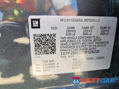 Zdjęcie 13 z 13 samochodu: 2021 CADILLAC XT4 LUXURY VIN:1GYFZBR41MF026220 - miniatura