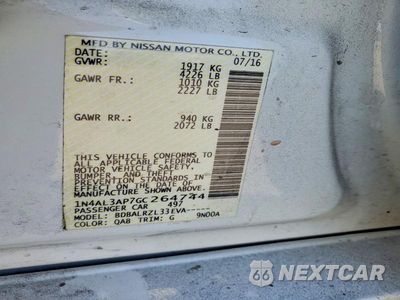 Zdjęcie 12 z 12 samochodu: 2016 NISSAN ALTIMA 2.5 SL VIN:1N4AL3AP7GC264744 - miniatura