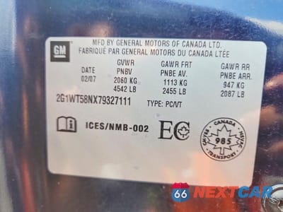 Zdjęcie 12 z 12 samochodu: 2007 CHEVROLET IMPALA LT VIN:2G1WT58NX79327111 - miniatura
