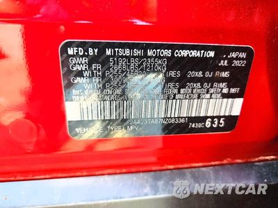 Zdjęcie 12 z 12 samochodu: 2022 MITSUBISHI OUTLANDER ES VIN:JA4J3TA87NZ083361 - miniatura