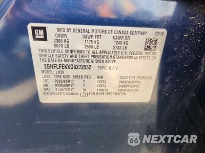Zdjęcie 12 z 12 samochodu: 2016 CHEVROLET EQUINOX LT VIN:2GNFLFEKXG6272532 - miniatura