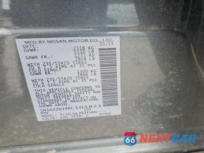 Zdjęcie 13 z 13 samochodu: 2024 NISSAN MURANO PLATINUM VIN:5N1AZ2DJ4RC105821 - miniatura