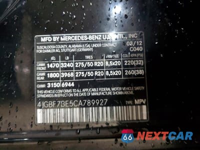 Zdjęcie 13 z 13 samochodu: 2012 MERCEDES-BENZ GL 450 4MATIC VIN:4JGBF7BE5CA789927 - miniatura