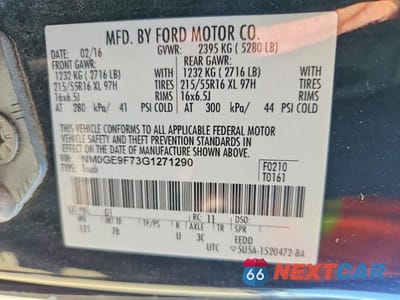 Zdjęcie 13 z 13 samochodu: 2016 FORD TRANSIT CONNECT XLT VIN:NM0GE9F73G1271290 - miniatura