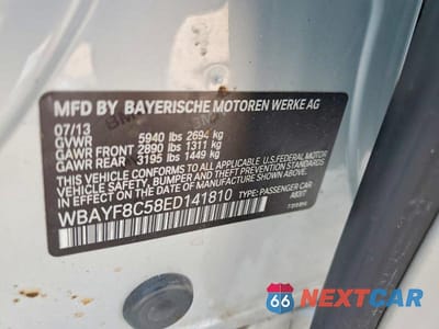 Zdjęcie 12 z 12 samochodu: 2014 BMW 750 LXI VIN:WBAYF8C58ED141810 - miniatura