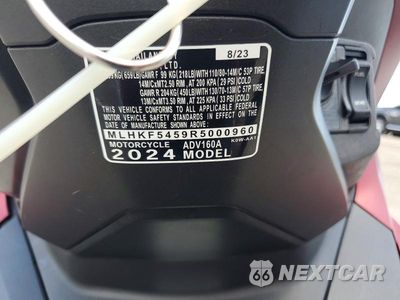 Zdjęcie 9 z 9 samochodu: 2024 HONDA ADV160 A VIN:MLHKF5459R5000960 - miniatura