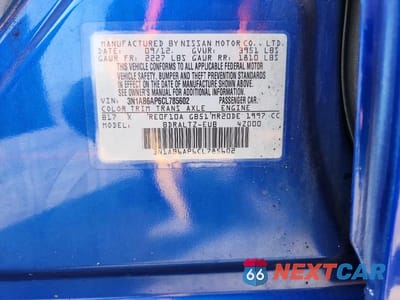 Zdjęcie 12 z 12 samochodu: 2012 NISSAN SENTRA 2.0 VIN:3N1AB6AP6CL785602 - miniatura