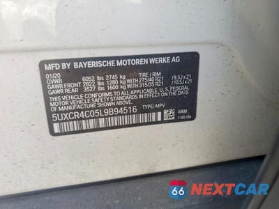 Zdjęcie 12 z 12 samochodu: 2020 BMW X5 SDRIVE 40I VIN:5UXCR4C05L9B94516 - miniatura