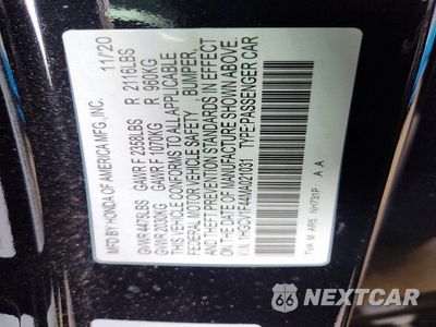 Zdjęcie 13 z 13 samochodu: 2021 HONDA ACCORD SPORT SE VIN:1HGCV1F44MA021031 - miniatura