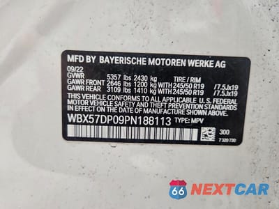 Zdjęcie 14 z 14 samochodu: 2023 BMW X3 XDRIVE30I VIN:WBX57DP09PN188113 - miniatura