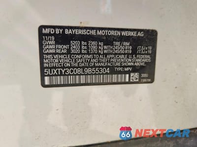 Zdjęcie 13 z 13 samochodu: 2020 BMW X3 SDRIVE30I VIN:5UXTY3C08L9B55304 - miniatura