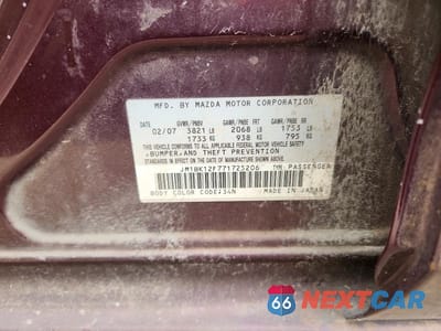 Zdjęcie 12 z 12 samochodu: 2007 MAZDA 3 I VIN:JM1BK12F771725206 - miniatura