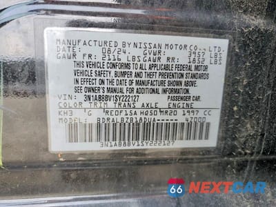 Zdjęcie 13 z 13 samochodu: 2025 NISSAN SENTRA S VIN:3N1AB8BV1SY222127 - miniatura