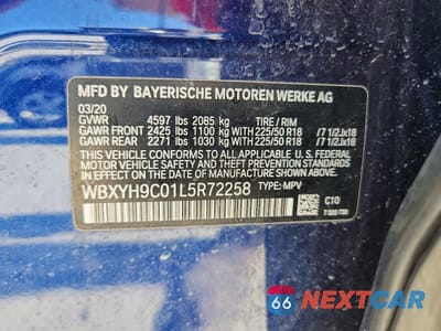 Zdjęcie 14 z 14 samochodu: 2020 BMW X2 SDRIVE28I VIN:WBXYH9C01L5R72258 - miniatura