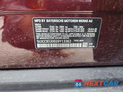 Zdjęcie 13 z 13 samochodu: 2025 BMW X5 XDRIVE40I VIN:5UX23EU06S9Y13363 - miniatura