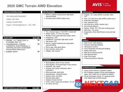 Zdjęcie 13 z 14 samochodu: 2025 GMC TERRAIN ELEVATION VIN:3GKALUEG7SL266053 - miniatura