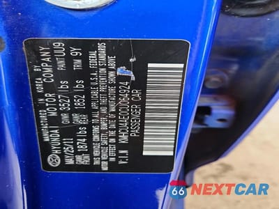 Zdjęcie 12 z 12 samochodu: 2012 HYUNDAI ACCENT GLS VIN:KMHCU4AE0CU064924 - miniatura