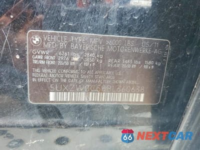 Zdjęcie 14 z 14 samochodu: 2011 BMW X5 XDRIVE35D VIN:5UXZW0C58BL660638 - miniatura