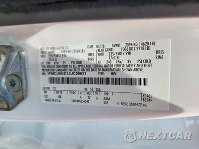 Zdjęcie 13 z 13 samochodu: 2018 FORD ESCAPE SE VIN:1FMCU0GD1JUC59631 - miniatura