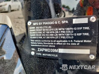 Zdjęcie 9 z 9 samochodu: 2023 VESPA GTS/SEI GIORNI 300 VIN:ZAPMD39M0P5100379 - miniatura