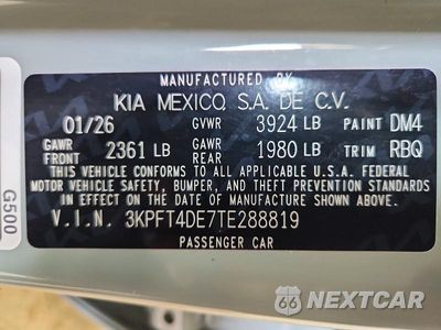 Zdjęcie 12 z 12 samochodu: 2026 KIA K4 LXS VIN:3KPFT4DE7TE288819 - miniatura