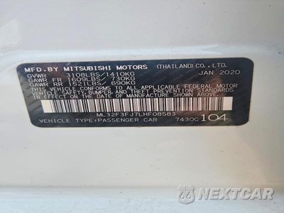 Zdjęcie 12 z 12 samochodu: 2020 MITSUBISHI MIRAGE G4 ES VIN:ML32F3FJ7LHF08583 - miniatura
