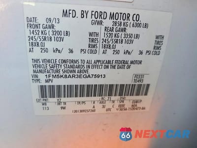 Zdjęcie 13 z 13 samochodu: 2014 FORD EXPLORER POLICE INTERCEPTOR VIN:1FM5K8AR3EGA75913 - miniatura