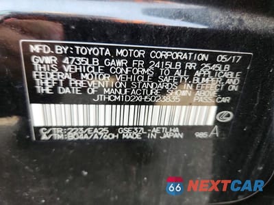 Zdjęcie 12 z 12 samochodu: 2017 LEXUS IS 300 VIN:JTHCM1D2XH5023835 - miniatura