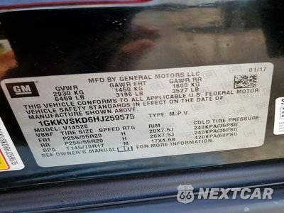 Zdjęcie 12 z 12 samochodu: 2017 GMC ACADIA LIMITED SLT-2 VIN:1GKKVSKD6HJ259575 - miniatura