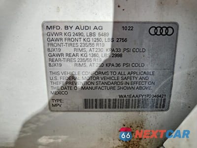 Zdjęcie 13 z 13 samochodu: 2023 AUDI Q5 PREMIUM PLUS 45 VIN:WA1EAAFY1P2046421 - miniatura