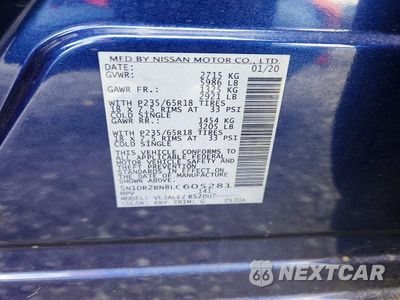 Zdjęcie 13 z 13 samochodu: 2020 NISSAN PATHFINDER SV VIN:5N1DR2BN8LC605281 - miniatura