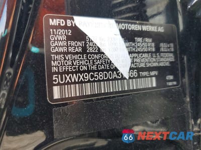 Zdjęcie 13 z 13 samochodu: 2013 BMW X3 XDRIVE28I VIN:5UXWX9C58D0A31666 - miniatura