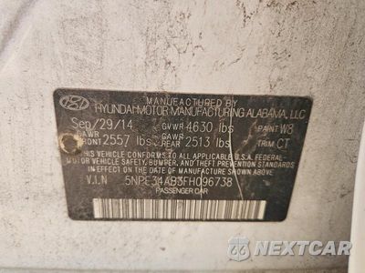 Zdjęcie 12 z 12 samochodu: 2015 HYUNDAI SONATA SPORT 2.0T VIN:5NPE34AB3FH096738 - miniatura