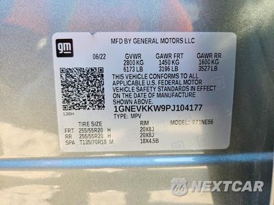 Zdjęcie 14 z 14 samochodu: 2023 CHEVROLET TRAVERSE PREMIER VIN:1GNEVKKW9PJ104177 - miniatura