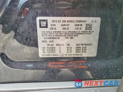 Zdjęcie 13 z 13 samochodu: 2016 BUICK ENCORE VIN:KL4CJASB3GB541440 - miniatura